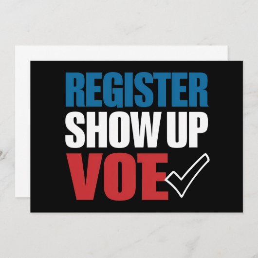 Inschrijven Show omhoog Stemverkiezing 2024 Kaart (Voorkant / Achterkant)