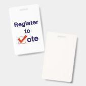 Inschrijven voor stemming 2026 badge (Voor- en achterkant)