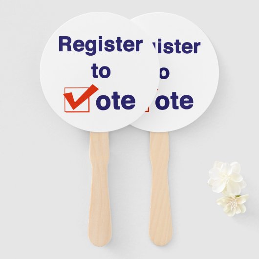 Inschrijven voor stemming 2026 handwaaier (Voorkant en achterkant)