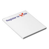 Inschrijven voor stemming 2026 notitieblok (Schuin)