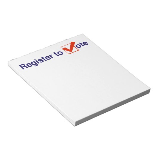 Inschrijven voor stemming 2026 notitieblok (Schuin)