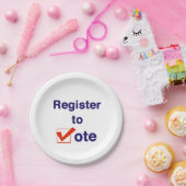 Inschrijven voor stemming 2026 papieren bordje (Feest)