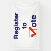 Inschrijven voor stemming 2026 spandoek (Verticaal)