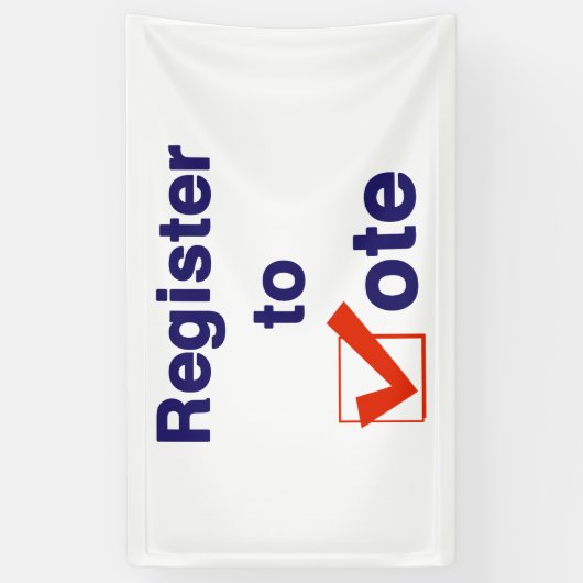 Inschrijven voor stemming 2026 spandoek (Verticaal)