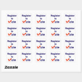 Inschrijven voor stemming 2026 vierkante sticker (Vel)