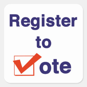 Inschrijven voor stemming 2026 vierkante sticker