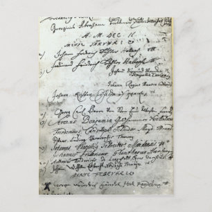 Inschrijving in de registers van de universiteit v briefkaart