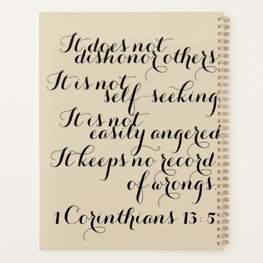 Inscribed Planner (Achterkant)