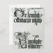 Inscripties in Gothic script Briefkaart (Voorkant / Achterkant)