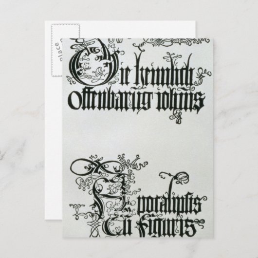 Inscripties in Gothic script Briefkaart (Voorkant / Achterkant)