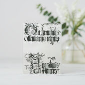 Inscripties in Gothic script Briefkaart (Staand voorkant)