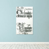 Inscripties in Gothic script Canvas Afdruk (Insitu (Houten vloer))