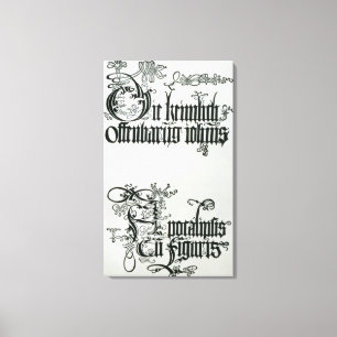 Inscripties in Gothic script Canvas Afdruk