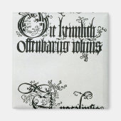 Inscripties in Gothic script Magneet (Voorkant)