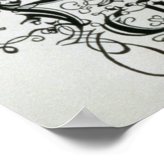 Inscripties in Gothic script Poster (Hoek)