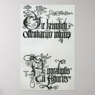 Inscripties in Gothic script Poster