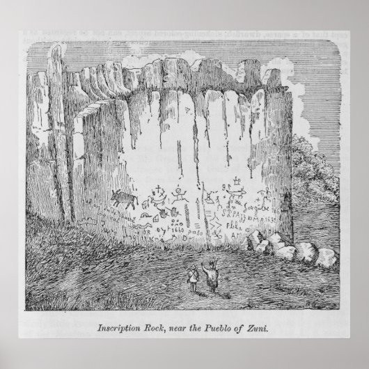 Inscription Rock, bij de Pueblo van Zuni Poster (Voorkant)