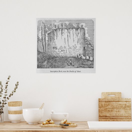 Inscription Rock, bij de Pueblo van Zuni Poster (Keuken)