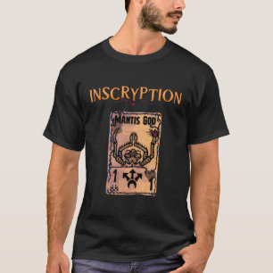 Inscryptie Dit God Psychologische Horror Kaart Spe T-shirt