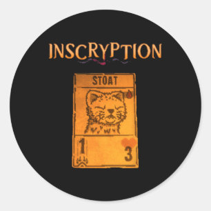 Inscryptie Psychologische Stoad Kaart Game Halowee Ronde Sticker