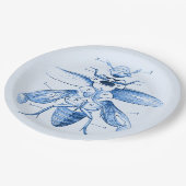 Insect Afbeelding | Beetels | Blauw Papieren Bordje (Gekanteld)