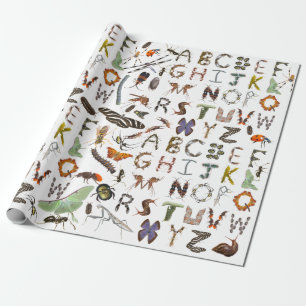 Insect and Bug Alphabet - Creepy Crawlies voor kin Cadeaupapier