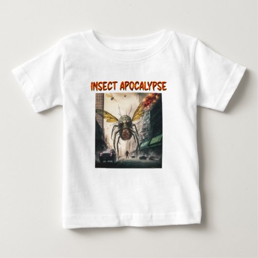 Insect Apocalypse Baby Fine Jersey T-Shirt (Voorkant)