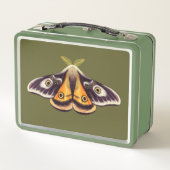 Insect Art Goblincore Saturnia Moth Green Name (Achterkant)