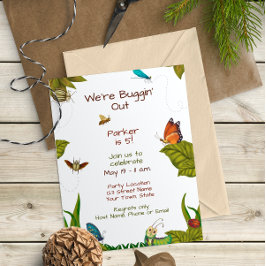 Insect Birthday Invitation Kaart