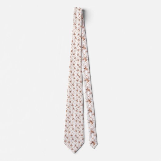 Insect Bug Bee Pattern Custom Necktie Stropdas (Voorkant)