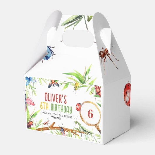 Insect Bugs Verjaardag Favor Box Bedankdoosjes (Voorkant Zijde)