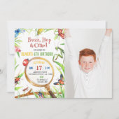 Insect Bugs Verjaardag Uitnodiging (Voorkant)