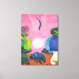 Insect Butterfly Transformation Painting Artwork Canvas Afdruk