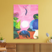 Insect Butterfly Transformation Painting Artwork Canvas Afdruk (Insitu (Woonkamer))