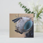 Insect dichtbij de kop kaart (Staand voorkant)