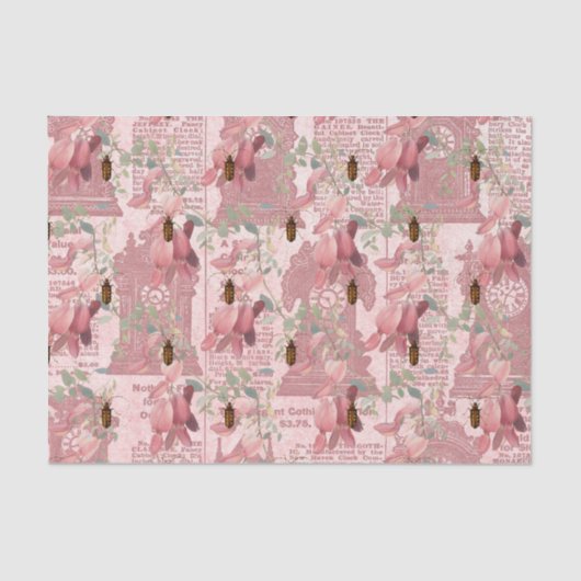  Insect en Newsprint Tissuepapier (Voorkant)