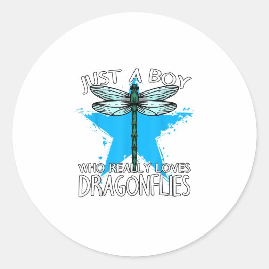 Insect Entomologist Just A Boy Who Really Loves Dr Ronde Sticker (Voorkant)