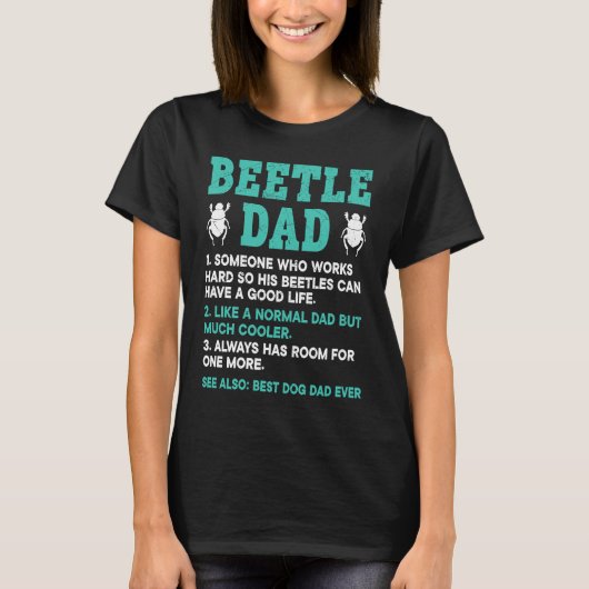 Insect  Entomology Future Entomologist Beetle Dad T-shirt (Voorkant)