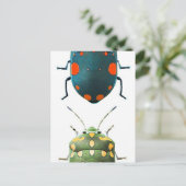 Insect gekleurd briefkaart (Staand voorkant)