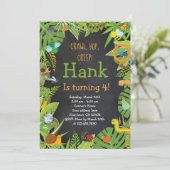 Insect Insect Uitnodiging, Chalkboard Kaart (Staand voorkant)