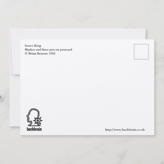 Insect King, door Brian Benson Flat Kaart (Achterkant)