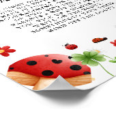 Insect Lady Late Night Luier Baby shower Game Poster (Hoek)