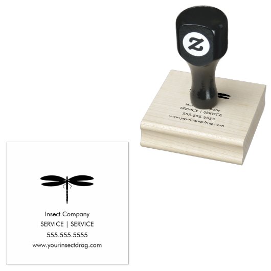 Insect Libelle Ongedierte Zakelijk Logo Rubberstempel (Gestempeld)