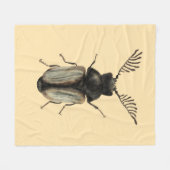 Insect Lover Beetle Art Fleece Deken (Voorkant (Horizontaal))