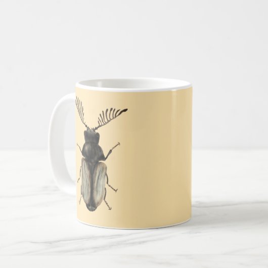 Insect Lover Beetle Art Koffiemok (Voorkant links)