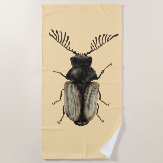 Insect Lover Beetle Art Strandlaken (Voorkant)