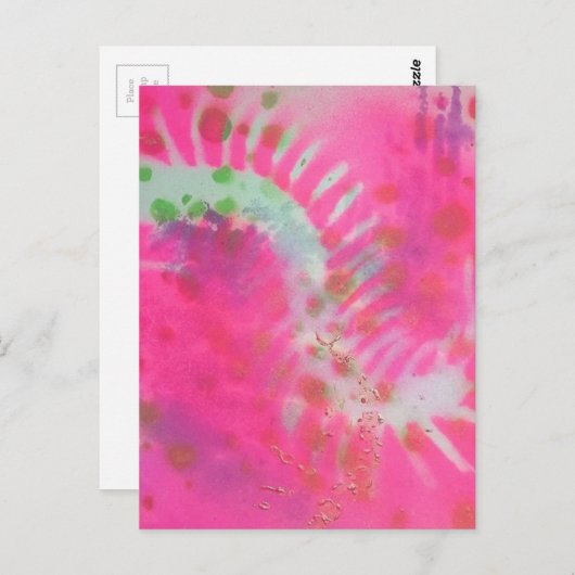 Insect Mixed Media Abstract Briefkaart (Voorkant / Achterkant)