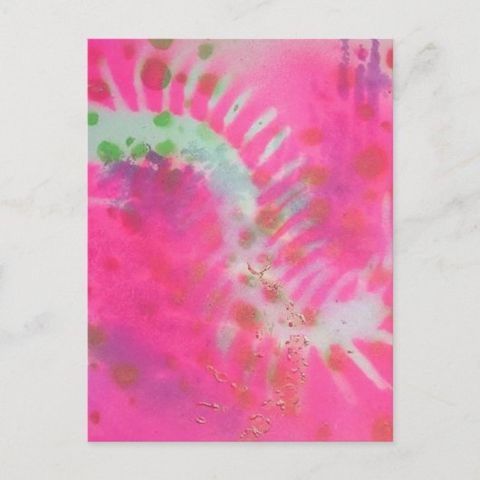 Insect Mixed Media Abstract Briefkaart (Voorkant)