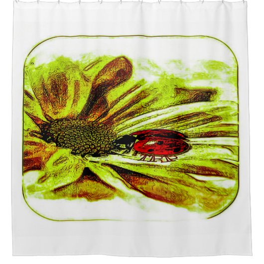 Insect Models: Ladybug Life 01-04 Douchegordijn (Voorkant)