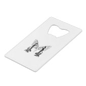 Insect Moth Black Creditkaart Flessenopener (Achterkant Gekanteld)